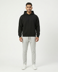 Premium Soft Twill | Slim Fit Tapered Trousers - Mist Grey