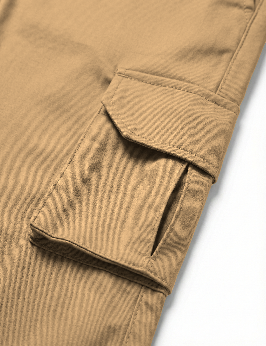 Urban Twill Cargo Jogger | Tapered Fit Utility Pants - Khaki