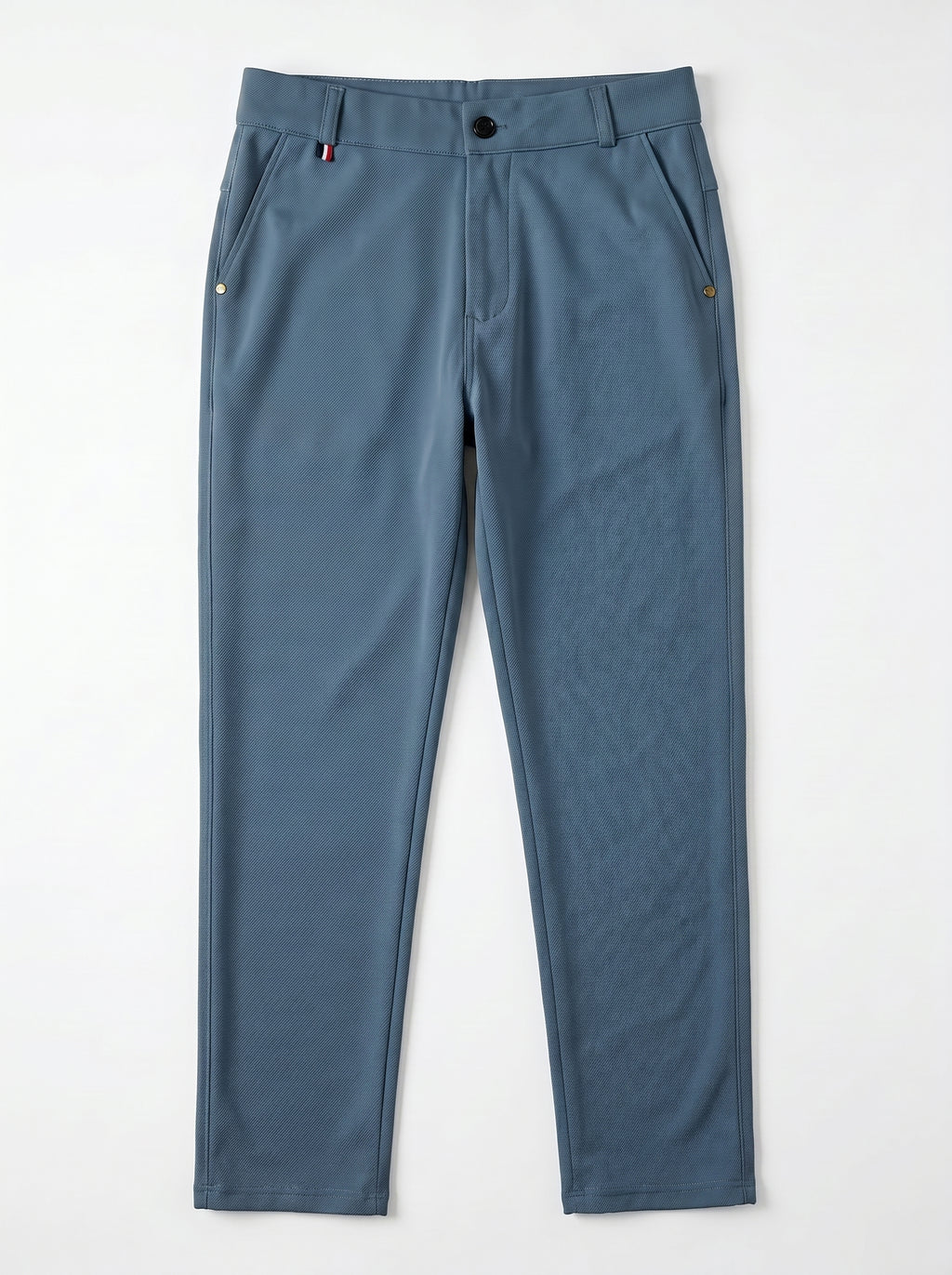 Urban Luxe Structured Slim-Fit Trousers – Slate Grey