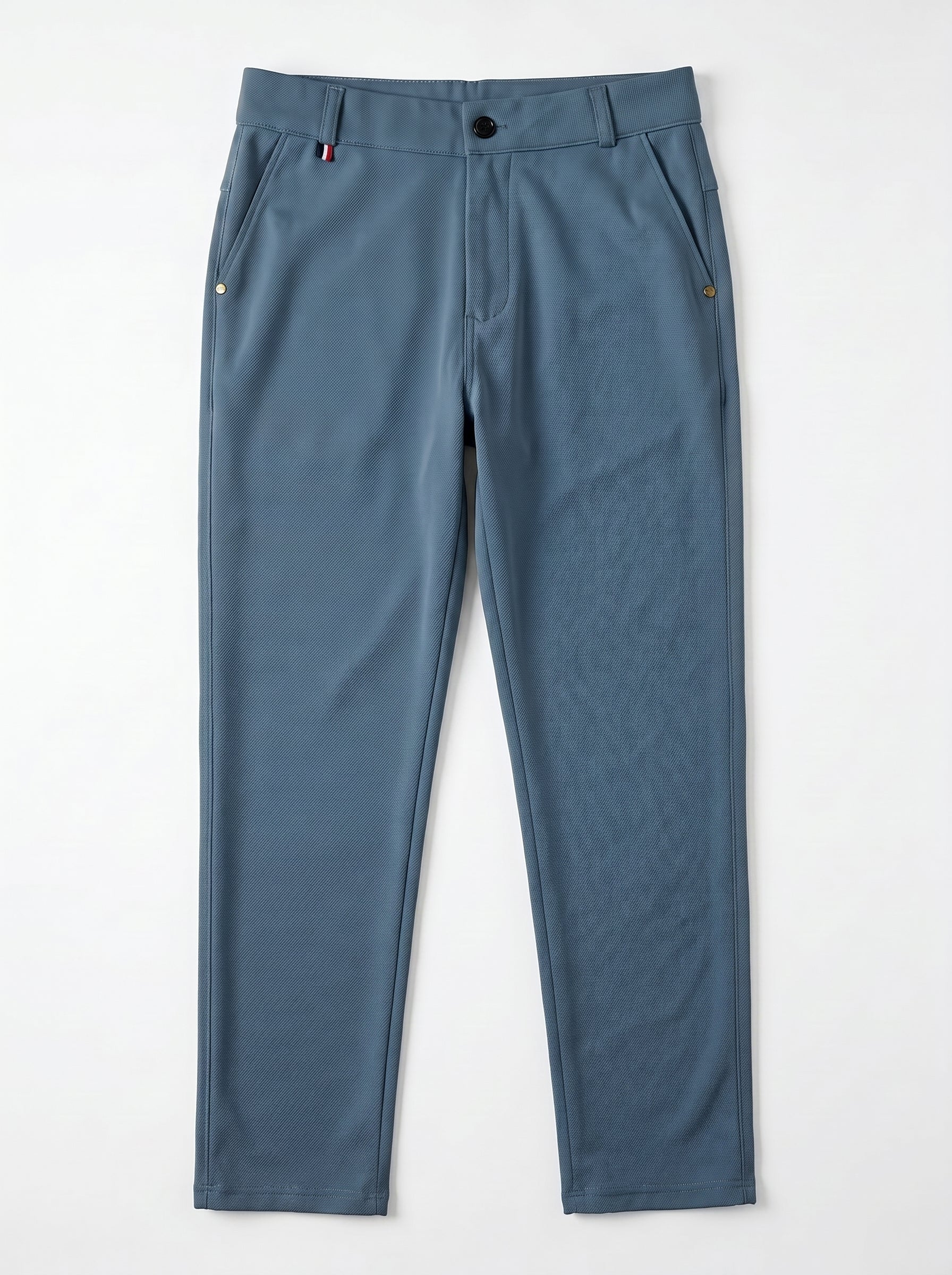 Urban Luxe Structured Slim-Fit Trousers – Slate Grey
