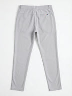 Urban Luxe Structured Slim-Fit Trousers – Stone Grey