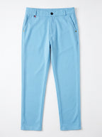 Urban Luxe Structured Slim-Fit Trousers – Sky Blue