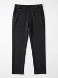 Urban Luxe Structured Slim-Fit Trousers – Jet Black