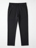 Urban Luxe Structured Slim-Fit Trousers – Jet Black