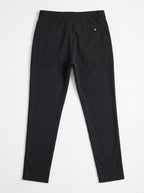 Urban Luxe Structured Slim-Fit Trousers – Jet Black