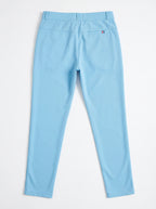 Urban Luxe Structured Slim-Fit Trousers – Sky Blue