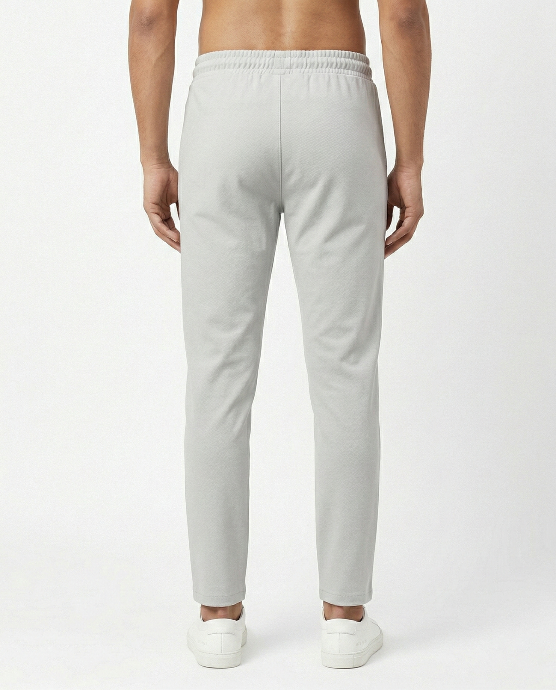 Premium Soft Twill | Slim Fit Tapered Trousers - Mist Grey