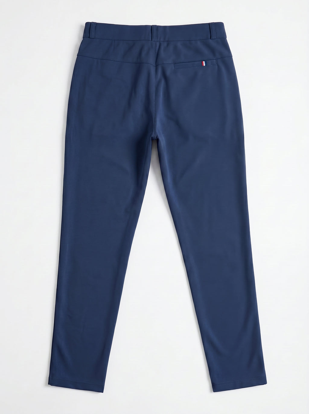 Urban Luxe Structured Slim-Fit Trousers – Navy Blue