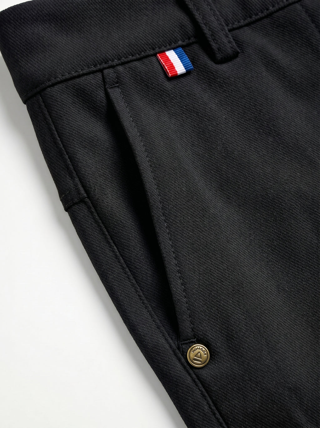 Urban Luxe Structured Slim-Fit Trousers – Jet Black