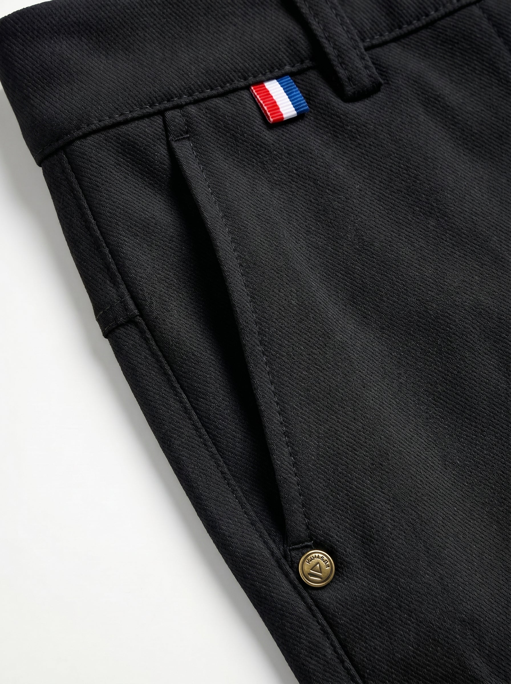 Urban Luxe Structured Slim-Fit Trousers – Jet Black