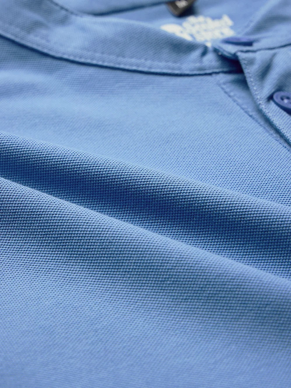 LooFoN Slim Fit Men's Mandarin collar Sky Blue T-Shirt