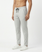 Premium Soft Twill | Slim Fit Tapered Trousers - Mist Grey