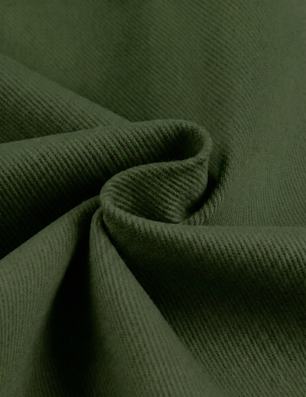 Premium Soft Twill | Slim Fit Tapered Trousers - Olive Green