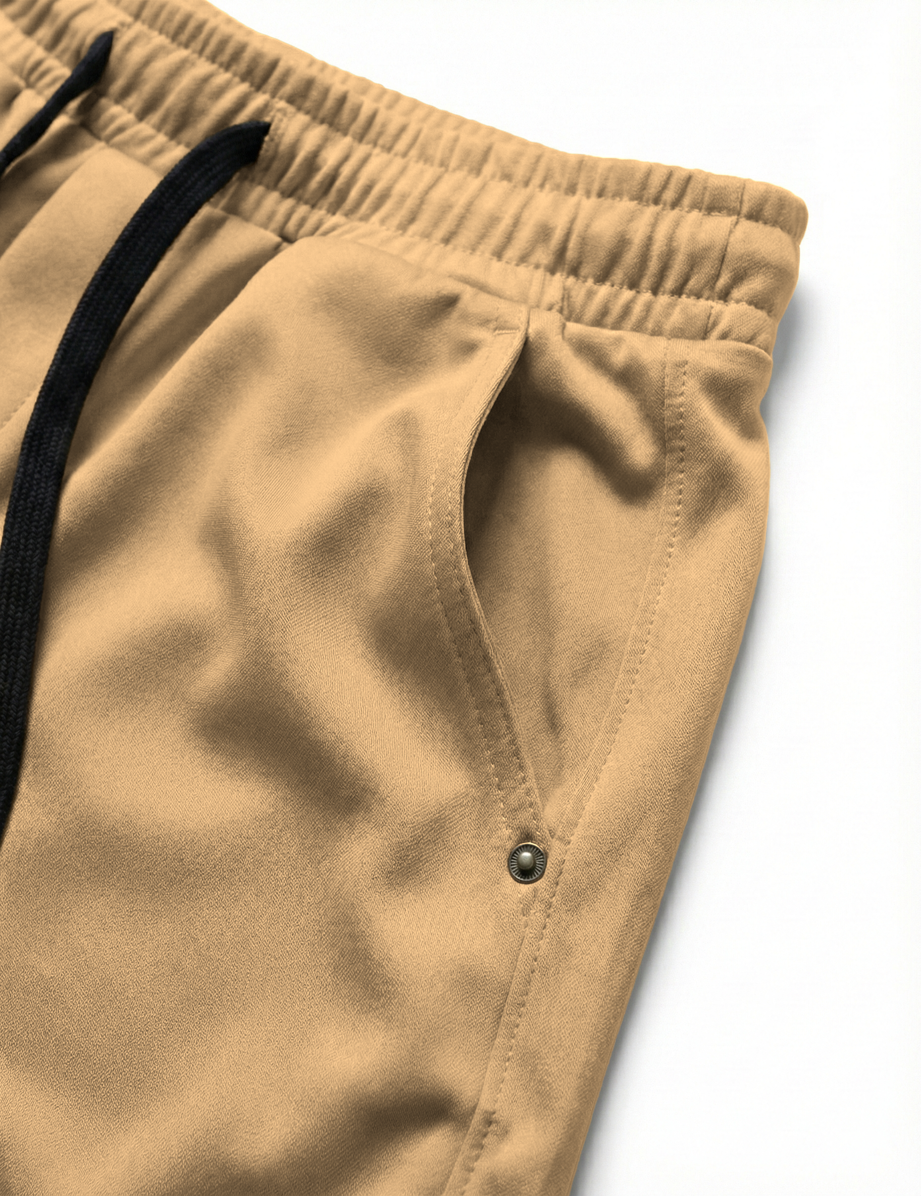 Premium Soft Twill | Slim Fit Tapered Trousers - Khaki