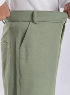 Uptown Textured Trouser | Tailored Straight Fit - Pistachio