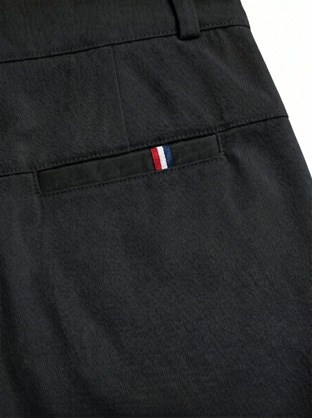 Urban Luxe Structured Slim-Fit Trousers – Jet Black
