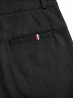Urban Luxe Structured Slim-Fit Trousers – Jet Black