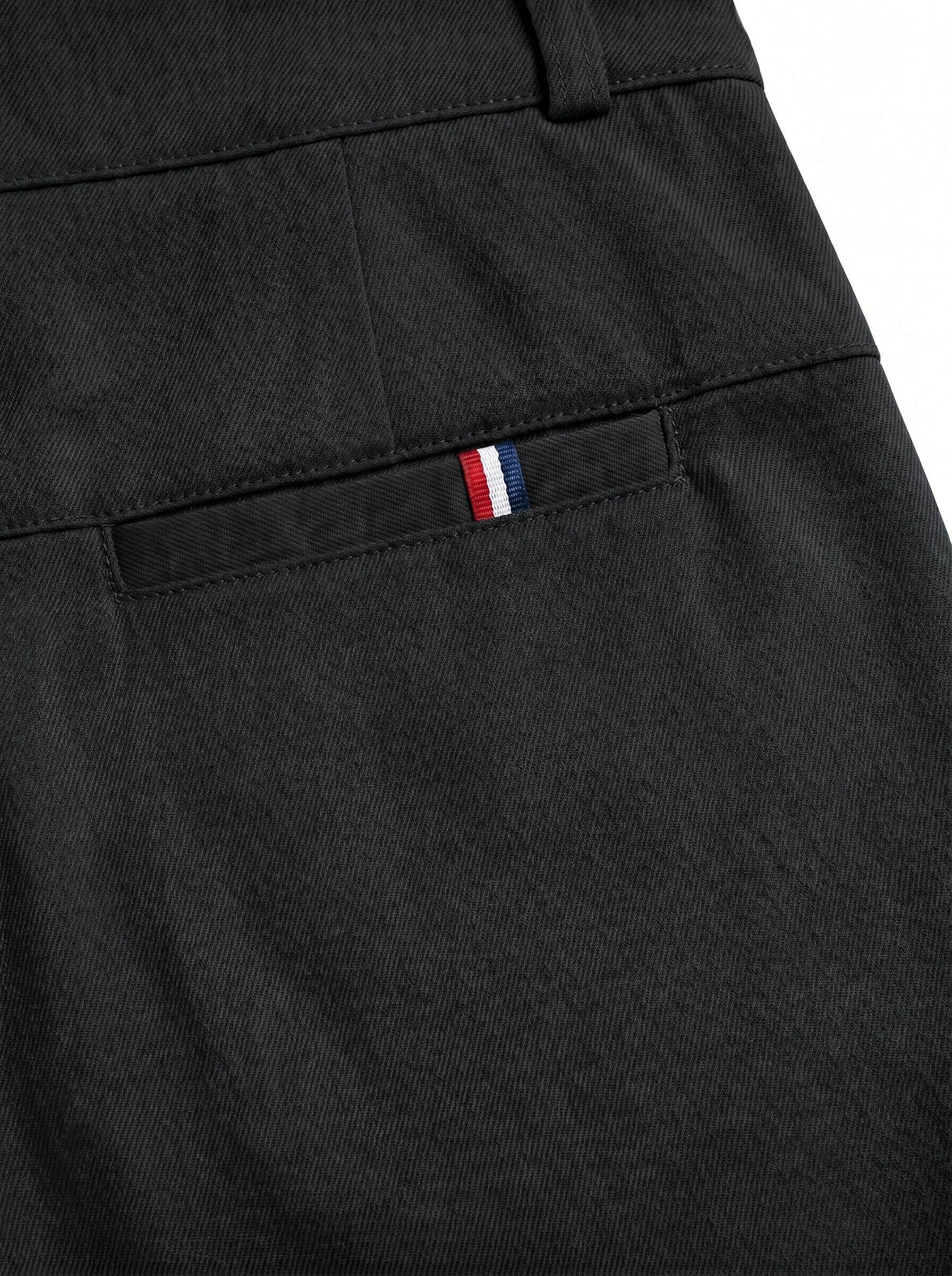 Urban Luxe Structured Slim-Fit Trousers – Jet Black