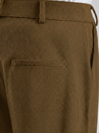 Uptown Textured Trouser | Tailored Straight Fit - Khaki