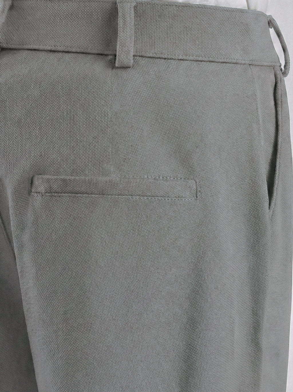 Uptown Textured Trouser | Tailored Straight Fit - Light Grey