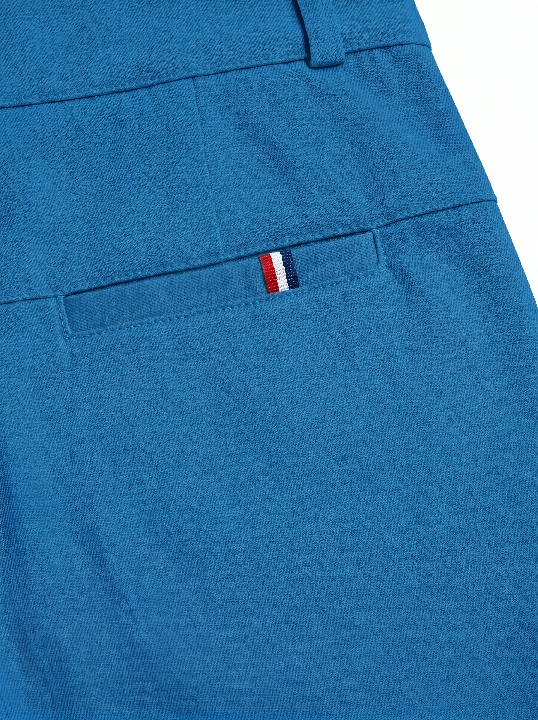 Urban Luxe Structured Slim-Fit Trousers – Peacock Blue