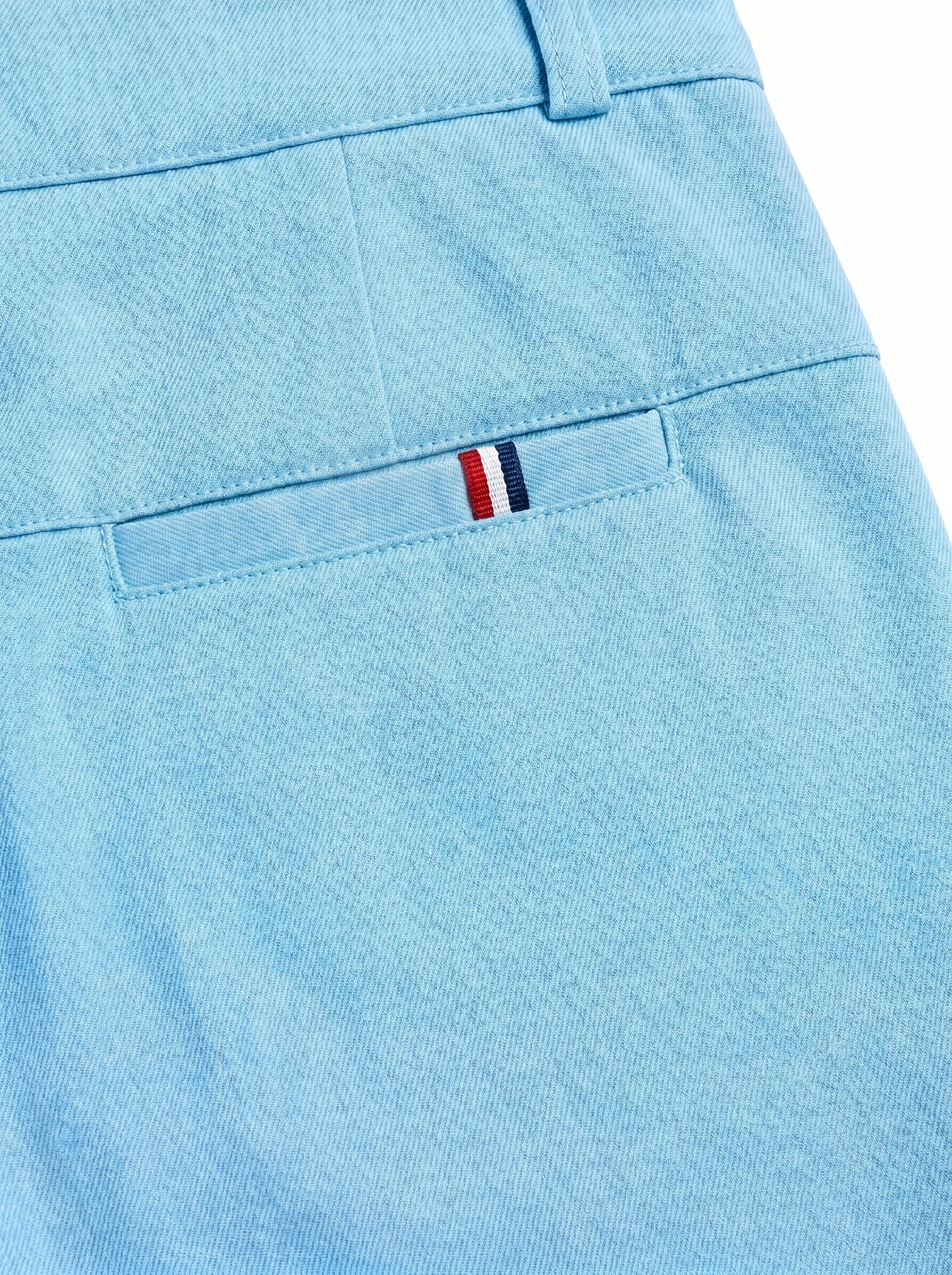 Urban Luxe Structured Slim-Fit Trousers – Sky Blue