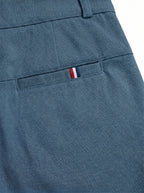 Urban Luxe Structured Slim-Fit Trousers – Slate Grey
