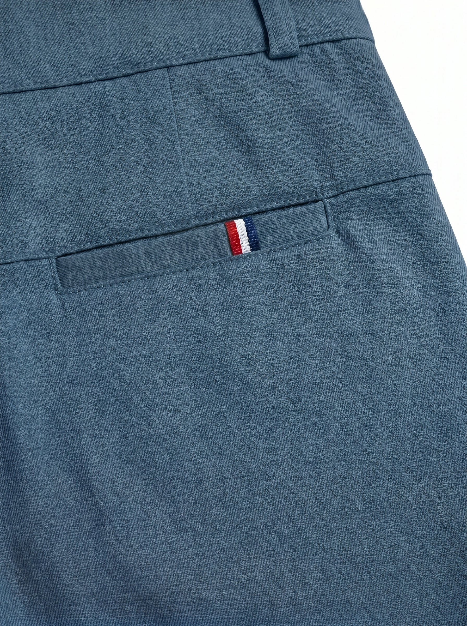 Urban Luxe Structured Slim-Fit Trousers – Slate Grey