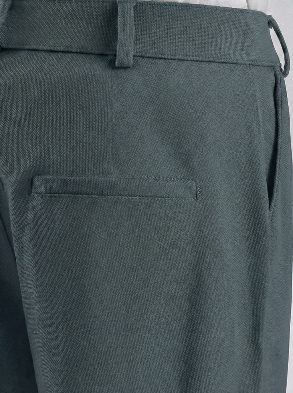 Uptown Textured Trouser | Tailored Straight Fit - Slate Blue-Grey