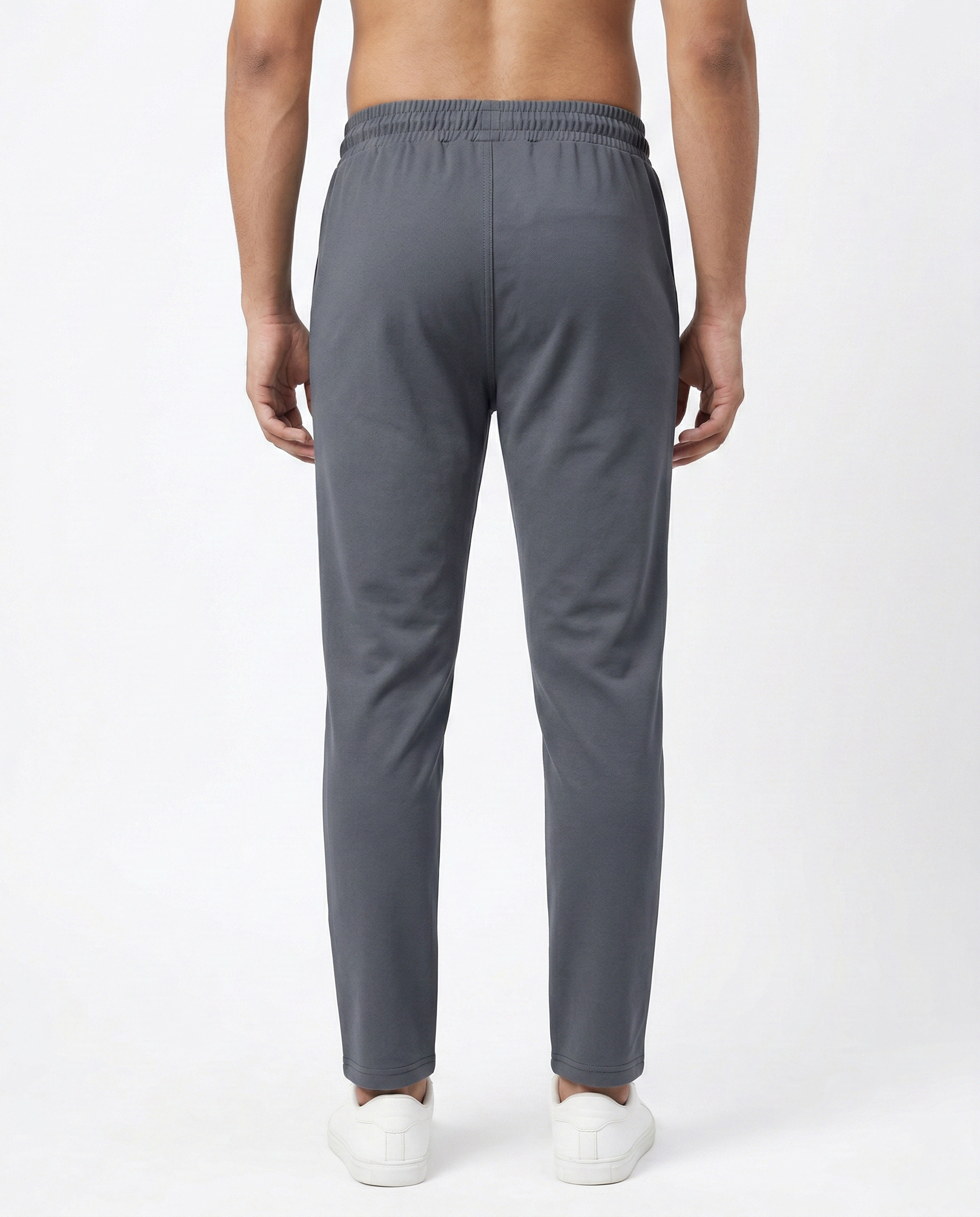 Premium Soft Twill | Slim Fit Tapered Trousers - Dark Grey