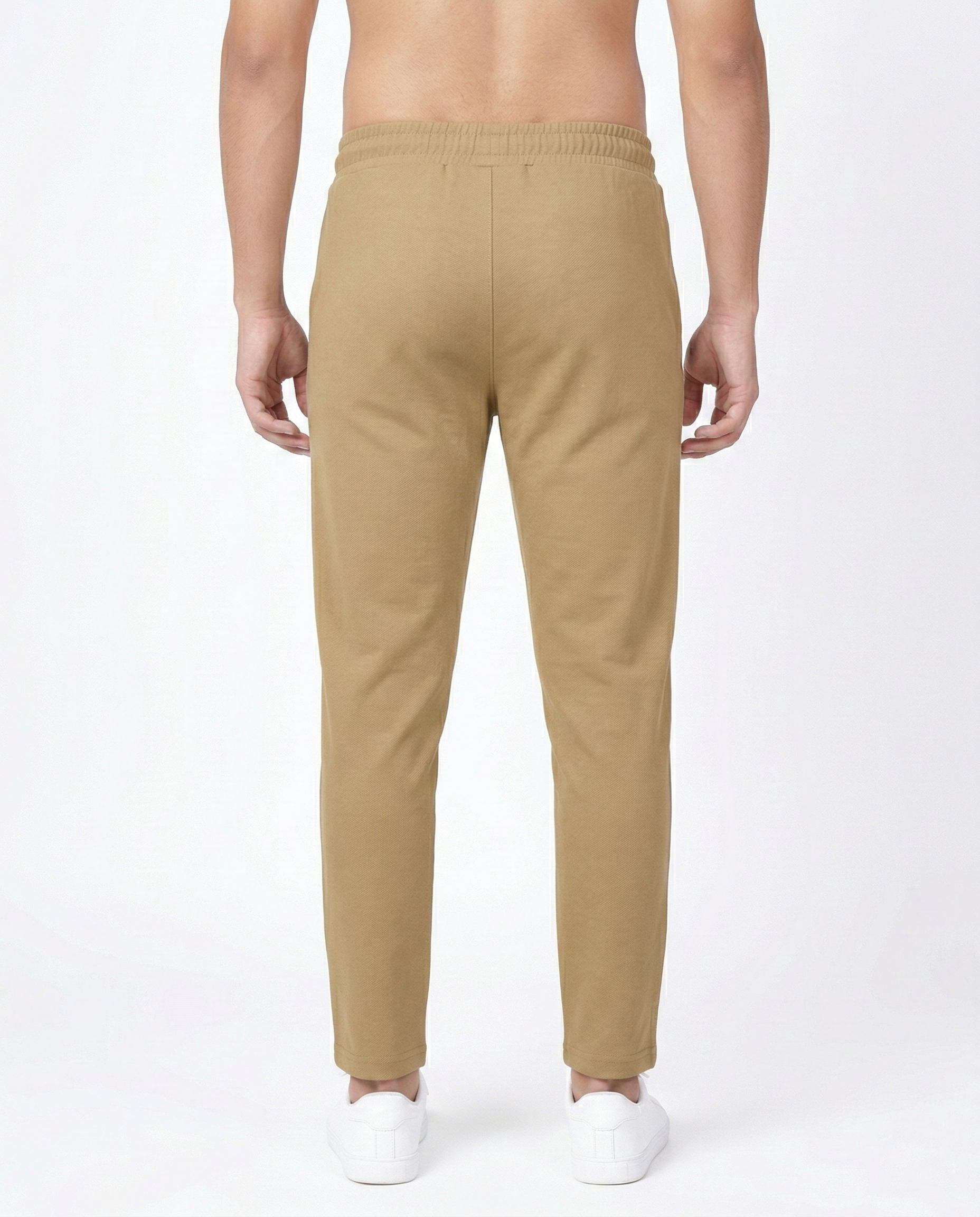 Premium Soft Twill | Slim Fit Tapered Trousers - Khaki