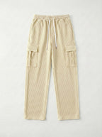 Urban Soft Cord Cargo | Baggy Fit Wide Leg Trousers - Butter Cream
