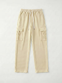 Urban Soft Cord Cargo | Baggy Fit Wide Leg Trousers - Butter Cream
