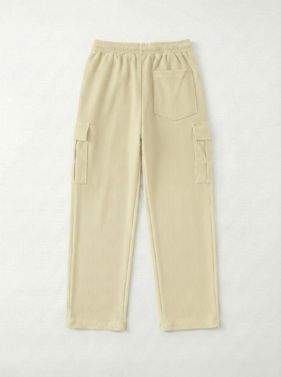 Urban Soft Cord Cargo | Baggy Fit Wide Leg Trousers - Butter Cream