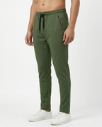 Premium Soft Twill | Slim Fit Tapered Trousers - Olive Green