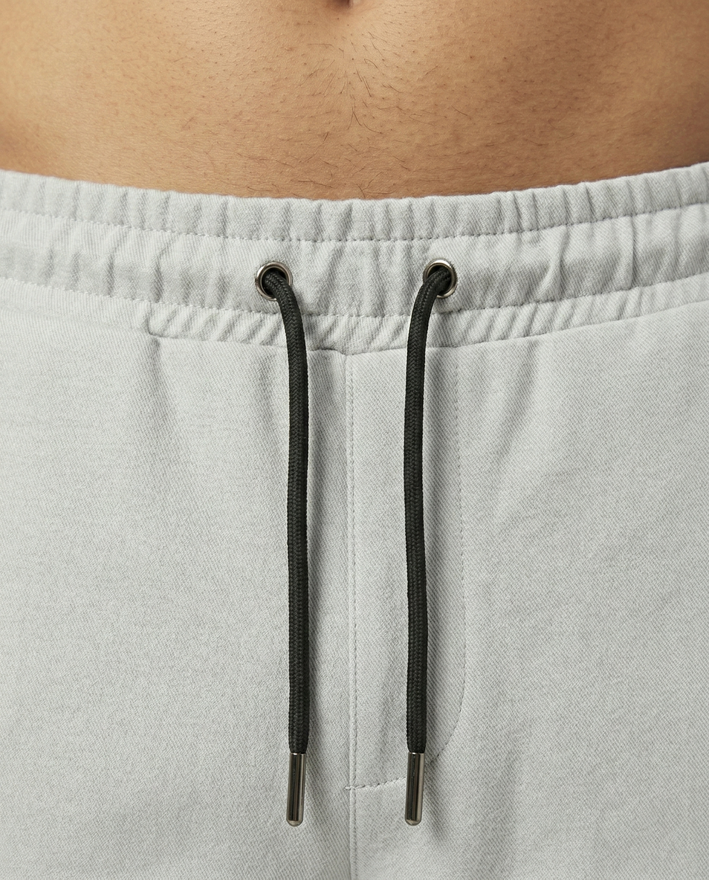 Premium Soft Twill | Slim Fit Tapered Trousers - Mist Grey