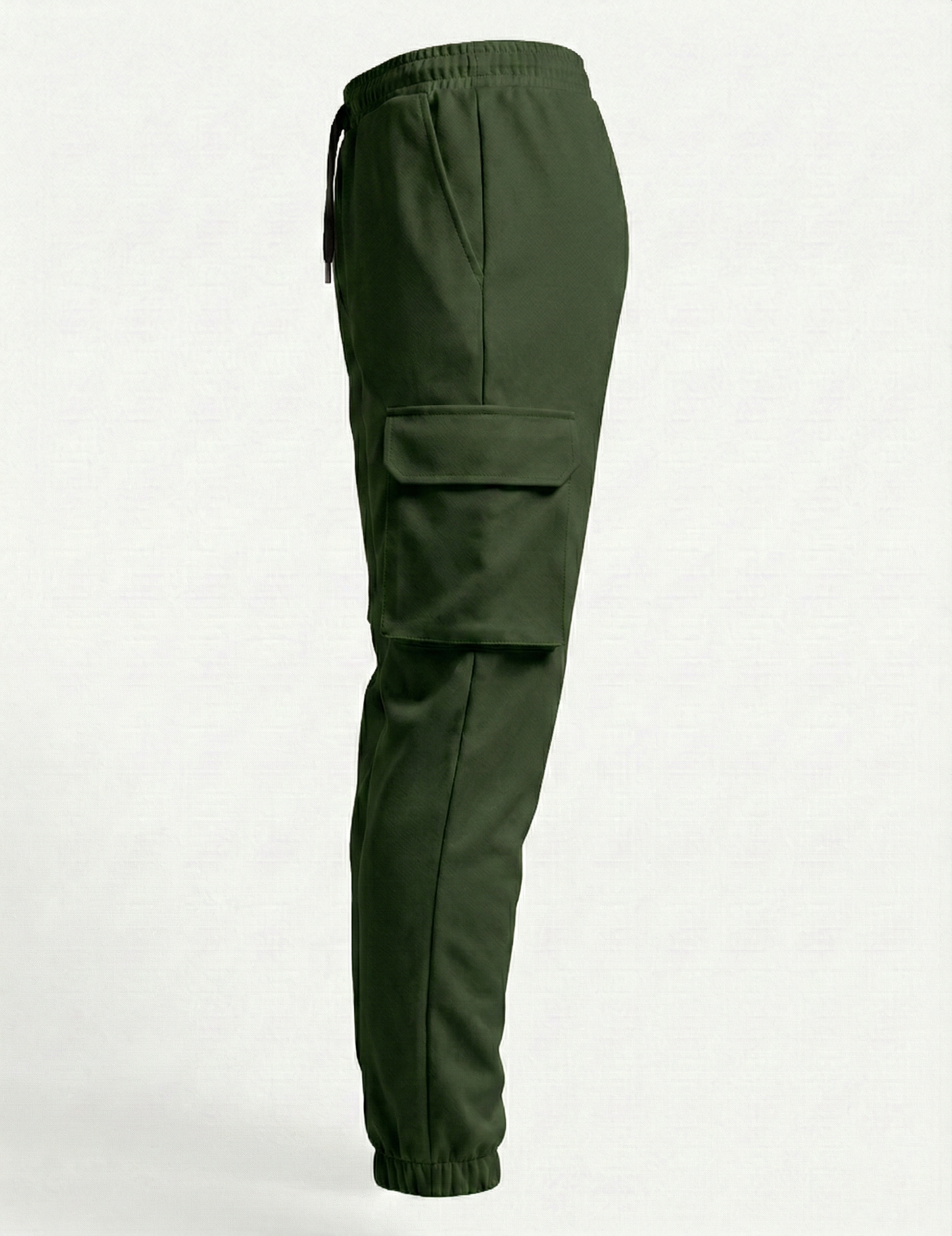 Urban Twill Cargo Jogger | Tapered Fit Utility Pants - Olive Green