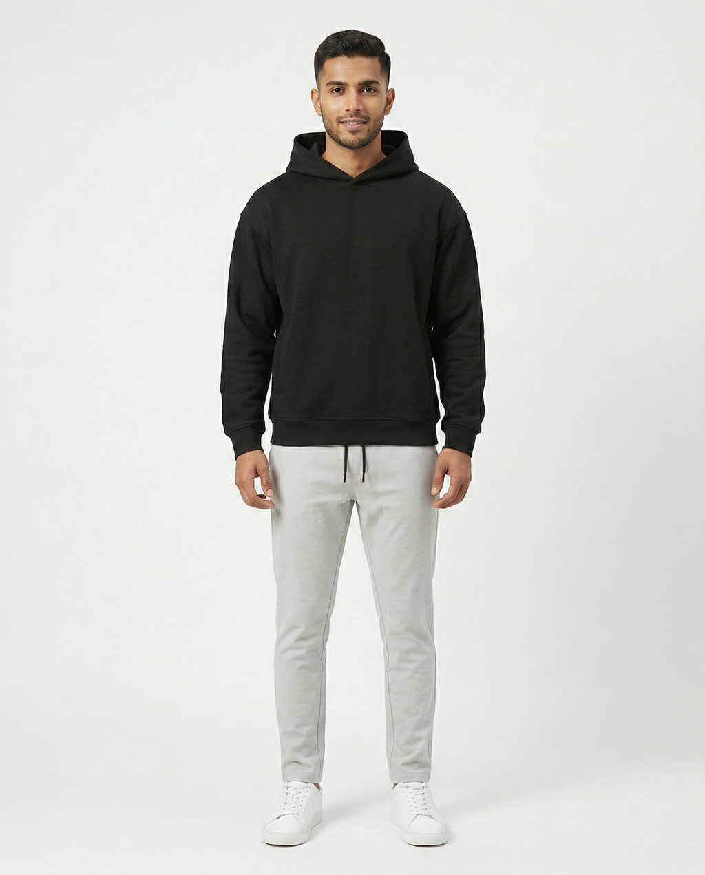 Premium Soft Twill | Slim Fit Tapered Trousers - Mist Grey