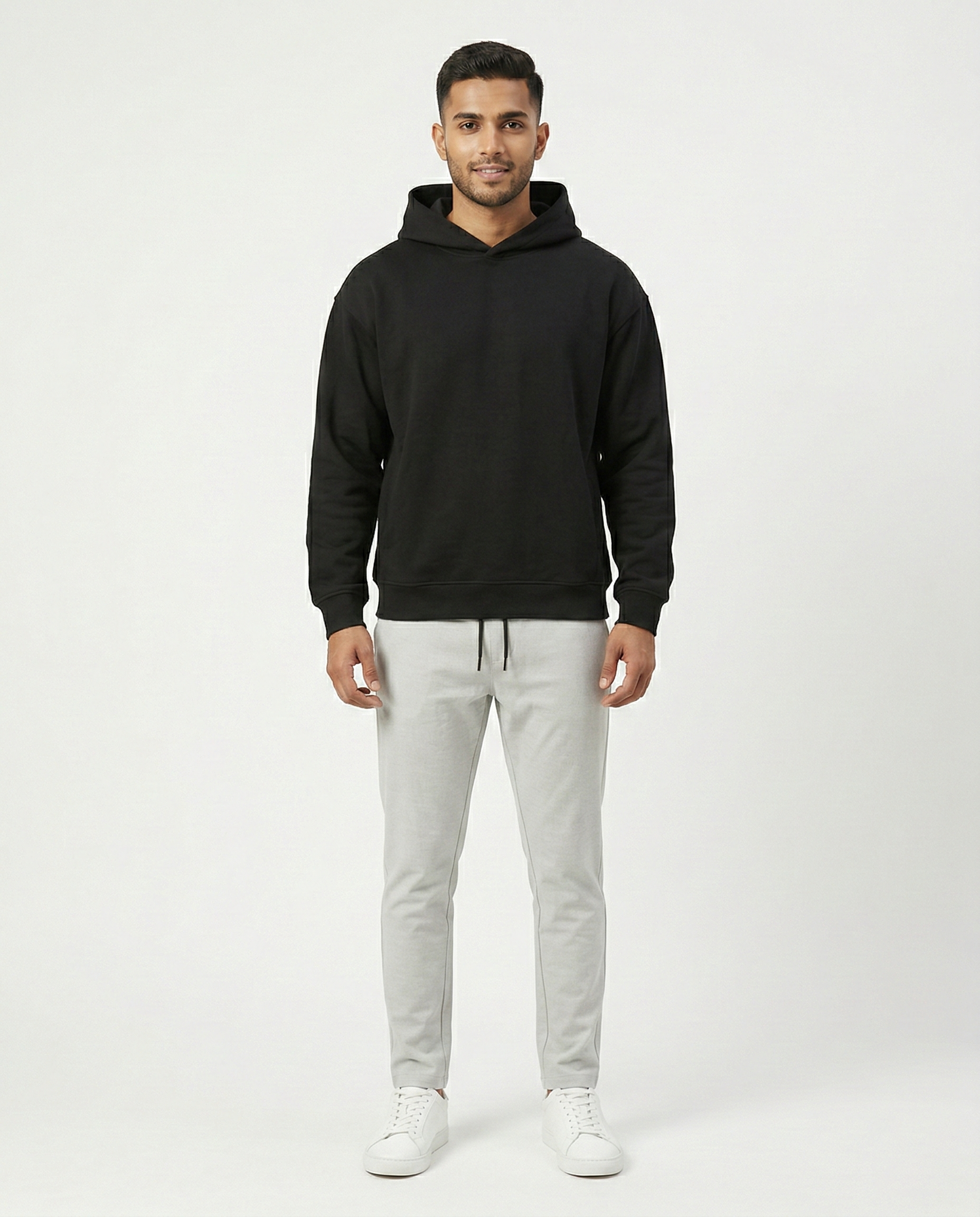 Premium Soft Twill | Slim Fit Tapered Trousers - Mist Grey