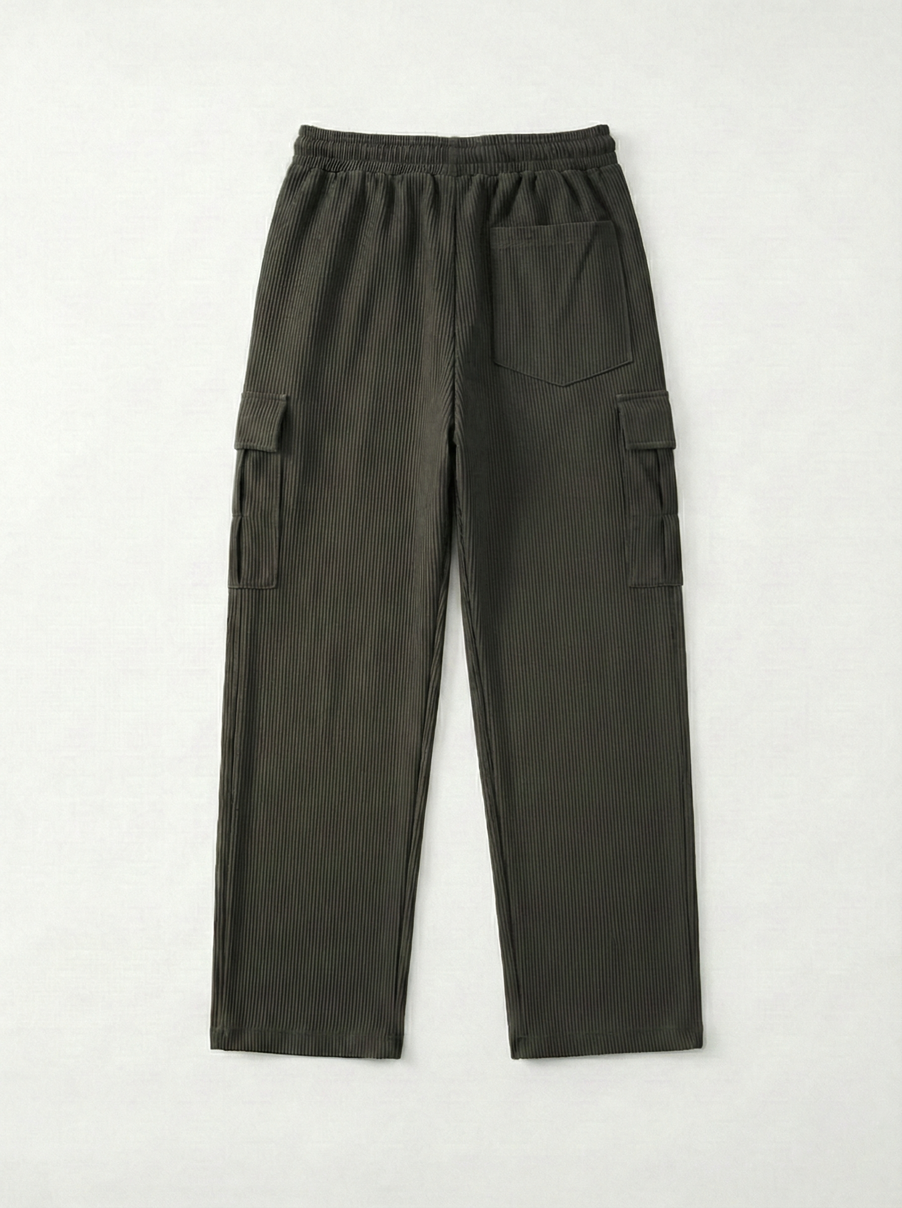 Urban Soft Cord Cargo | Baggy Fit Wide Leg Trousers - Charcoal