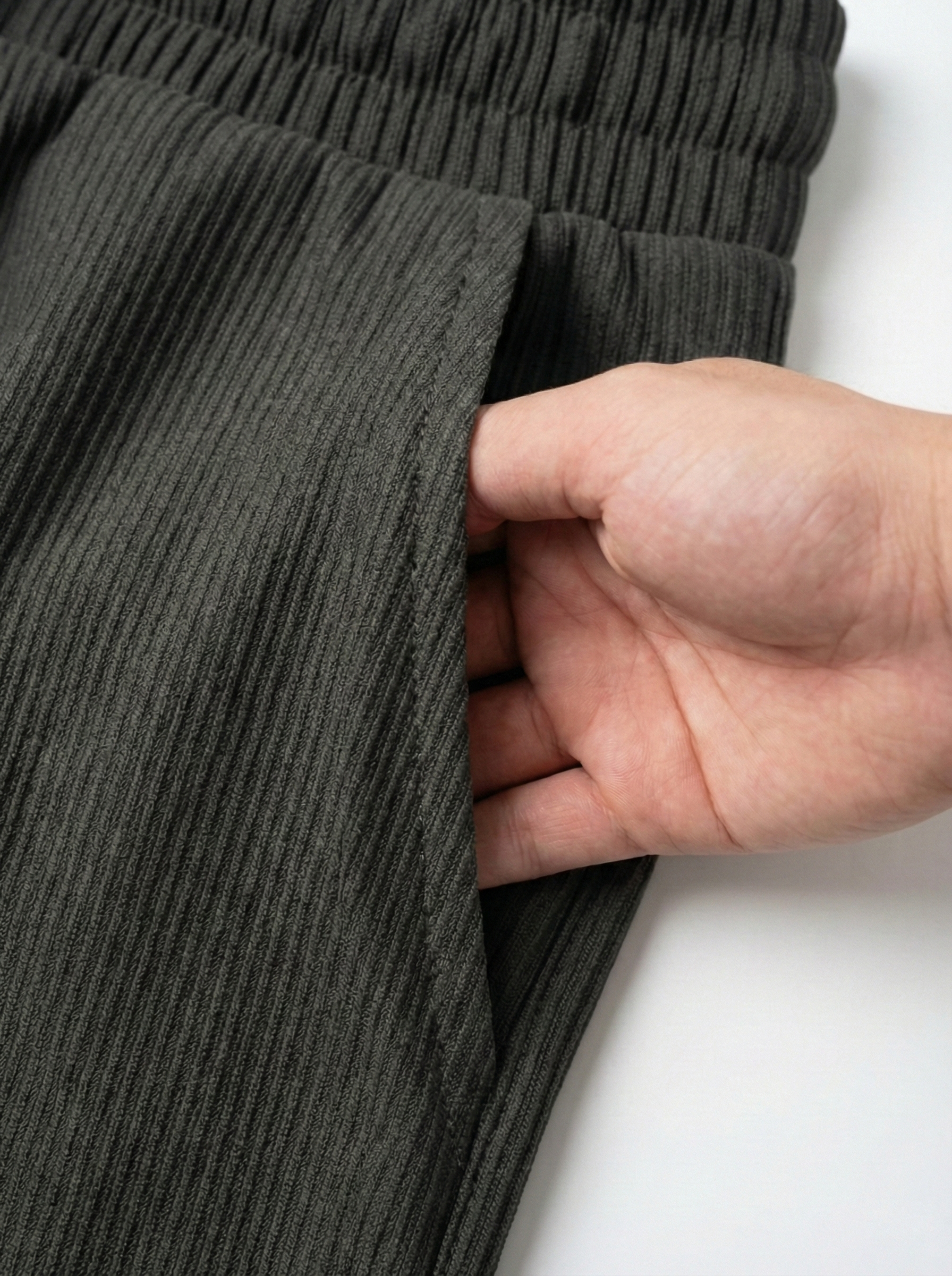 Urban Soft Cord Cargo | Baggy Fit Wide Leg Trousers - Charcoal