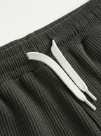 Urban Soft Cord Cargo | Baggy Fit Wide Leg Trousers - Charcoal