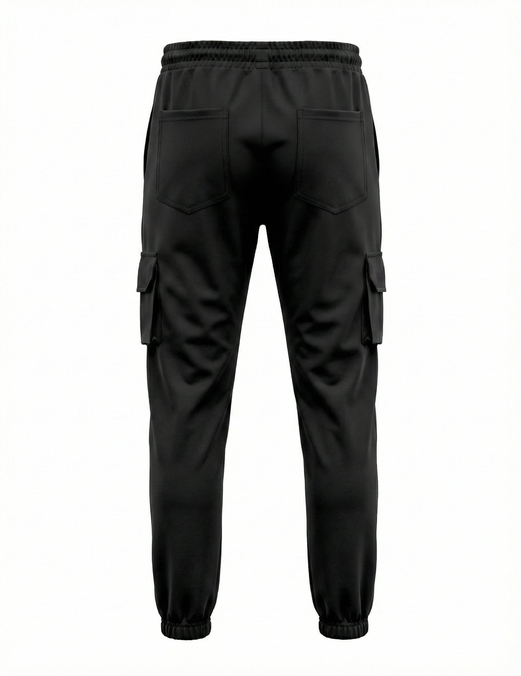 Urban Twill Cargo Jogger | Tapered Fit Utility Pants - Jet Black