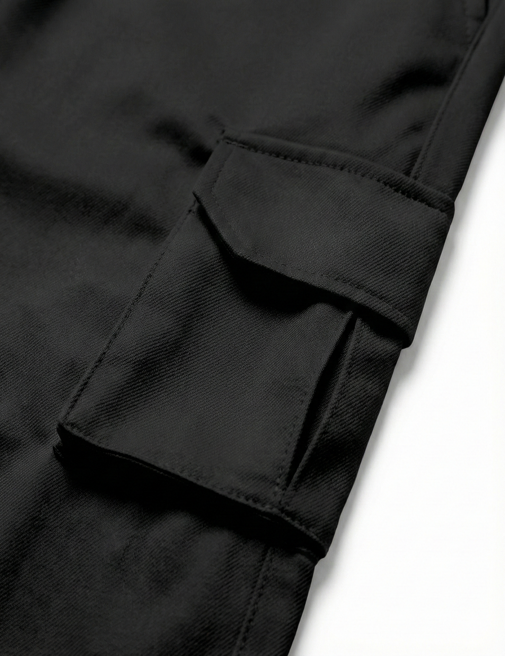 Urban Twill Cargo Jogger | Tapered Fit Utility Pants - Jet Black