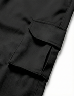 Urban Twill Cargo Jogger | Tapered Fit Utility Pants - Jet Black
