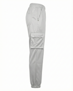 Urban Twill Cargo Jogger | Tapered Fit Utility Pants - Stone Grey