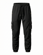 Urban Twill Cargo Jogger | Tapered Fit Utility Pants - Jet Black