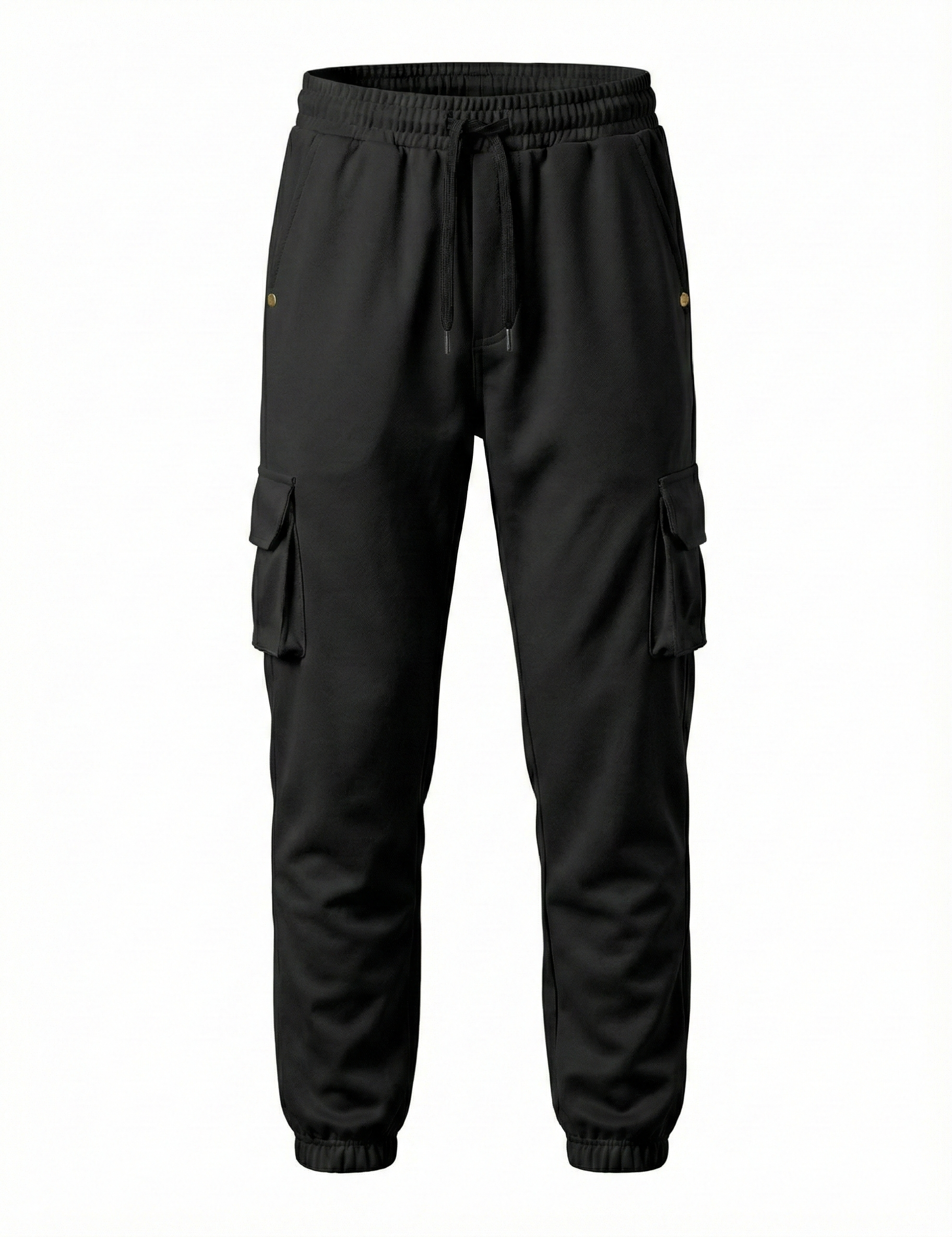 Urban Twill Cargo Jogger | Tapered Fit Utility Pants - Jet Black
