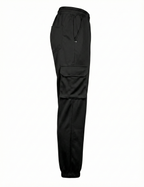 Urban Twill Cargo Jogger | Tapered Fit Utility Pants - Jet Black