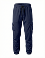 Urban Twill Cargo Jogger | Tapered Fit Utility Pants - Midnight Blue